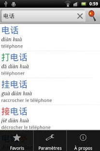 Screenshot of Chinese French Dictionary