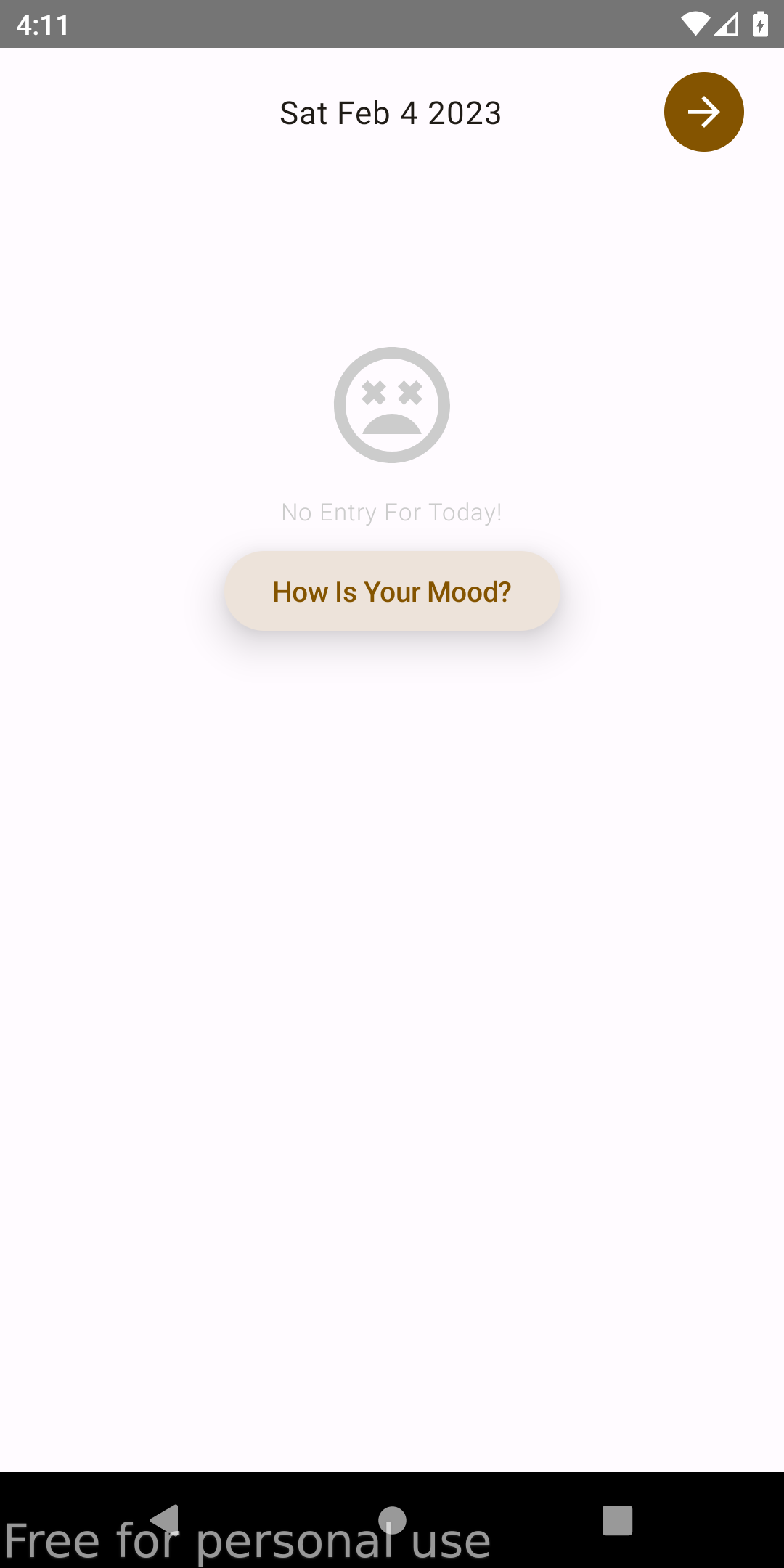 Screenshot of MyMood