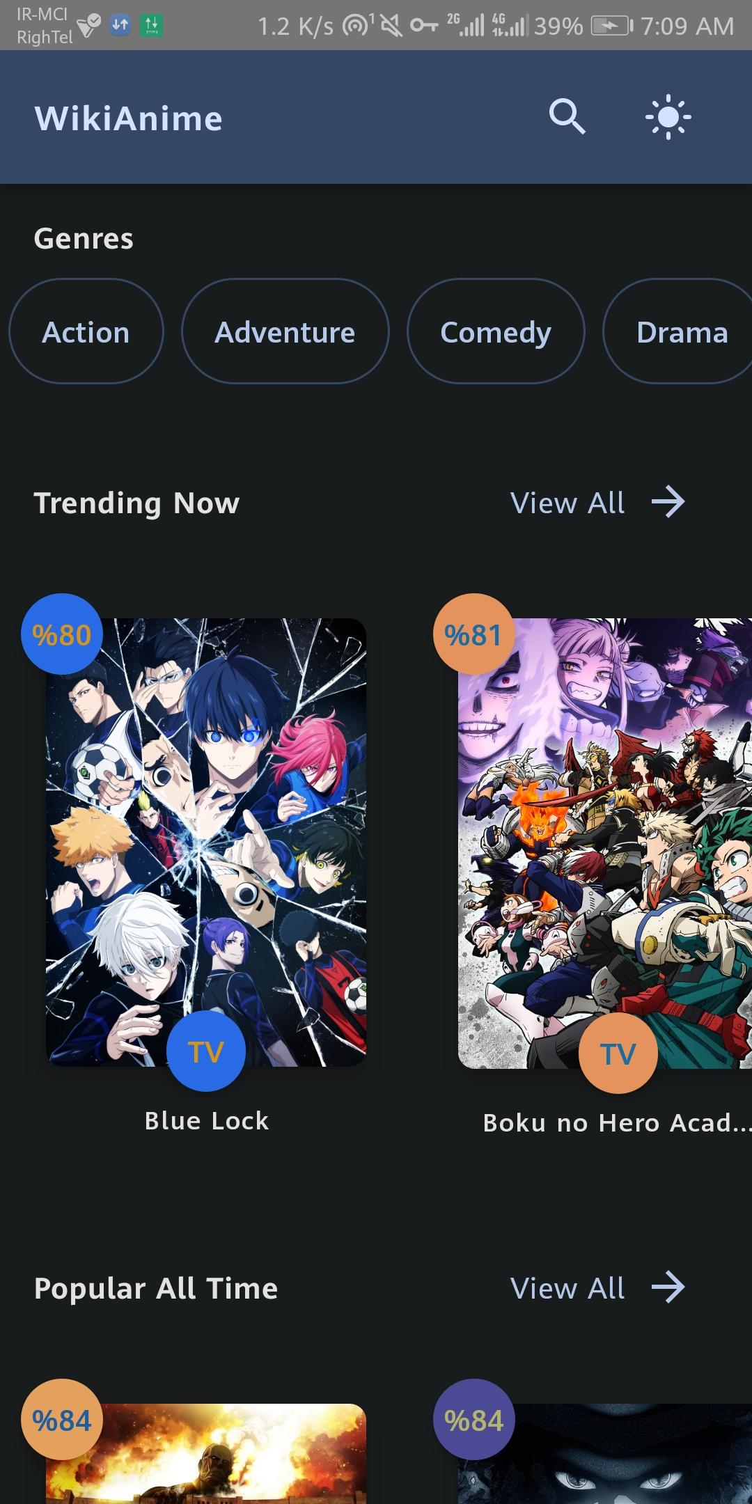 Screenshot of WikiAnime