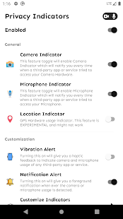 Screenshot of Privacy Indicators