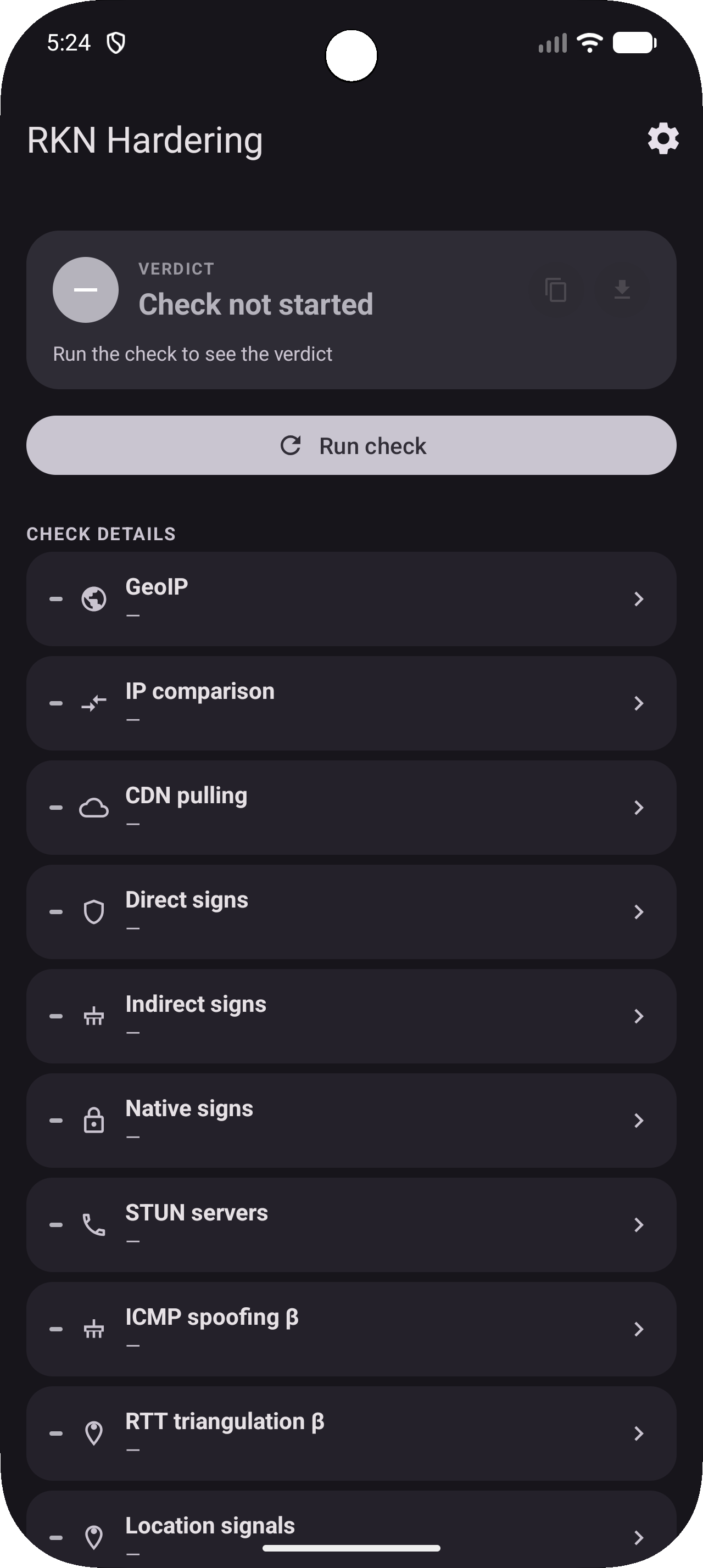 Screenshot of RKNHardering