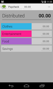 Screenshot of Budget