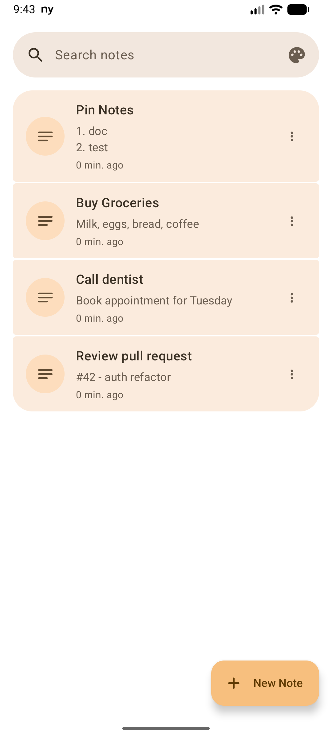 Screenshot of Noty - Notes in Notification