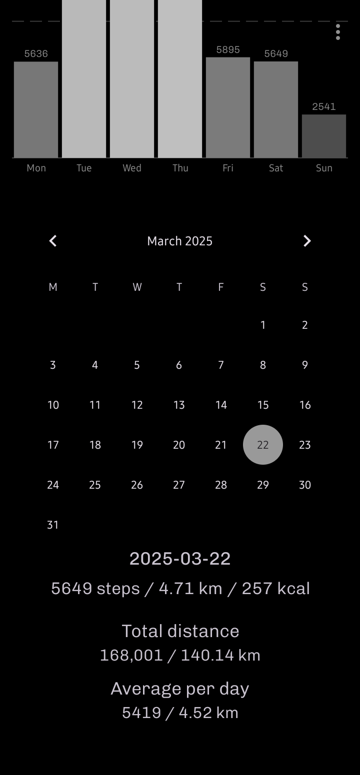 Screenshot of Stepsy: Step Counter