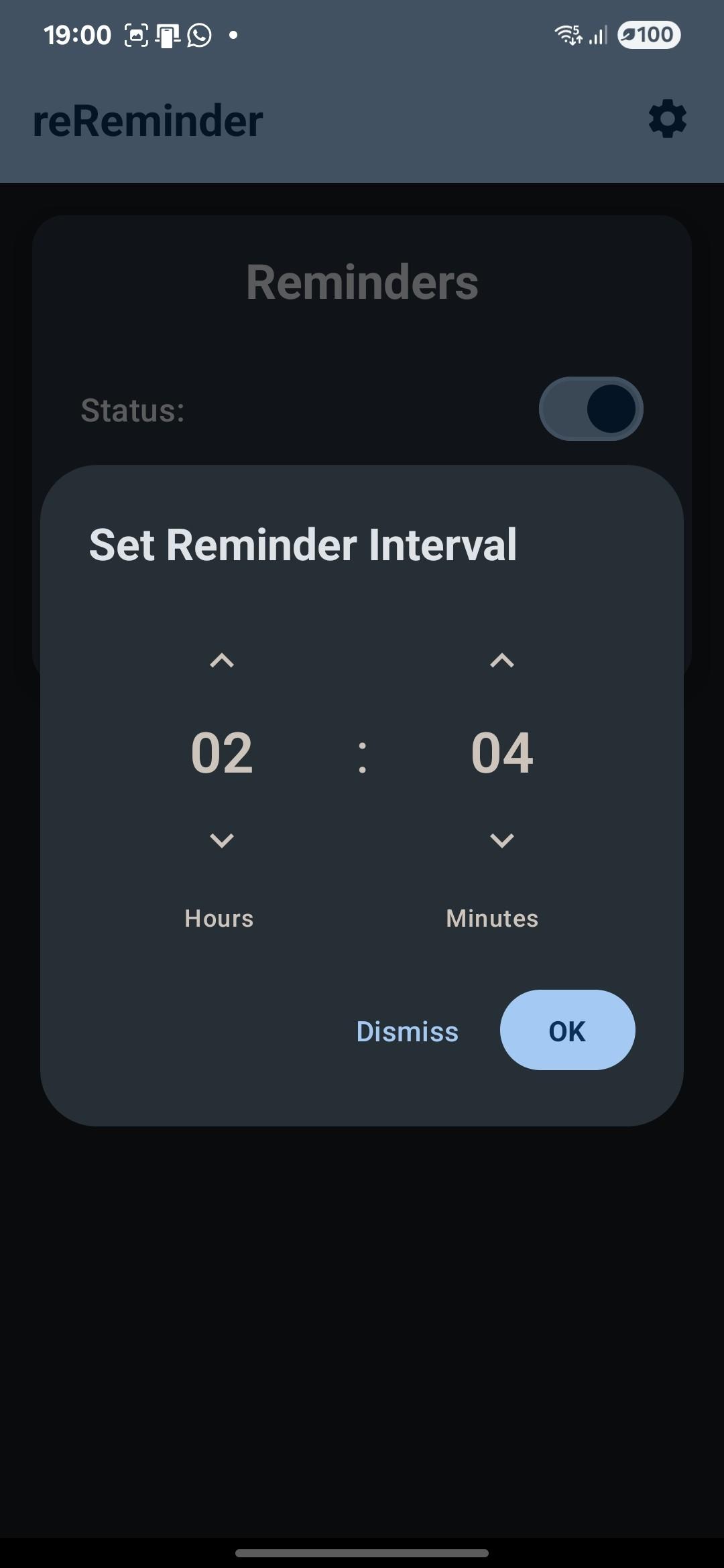 Screenshot of reReminder