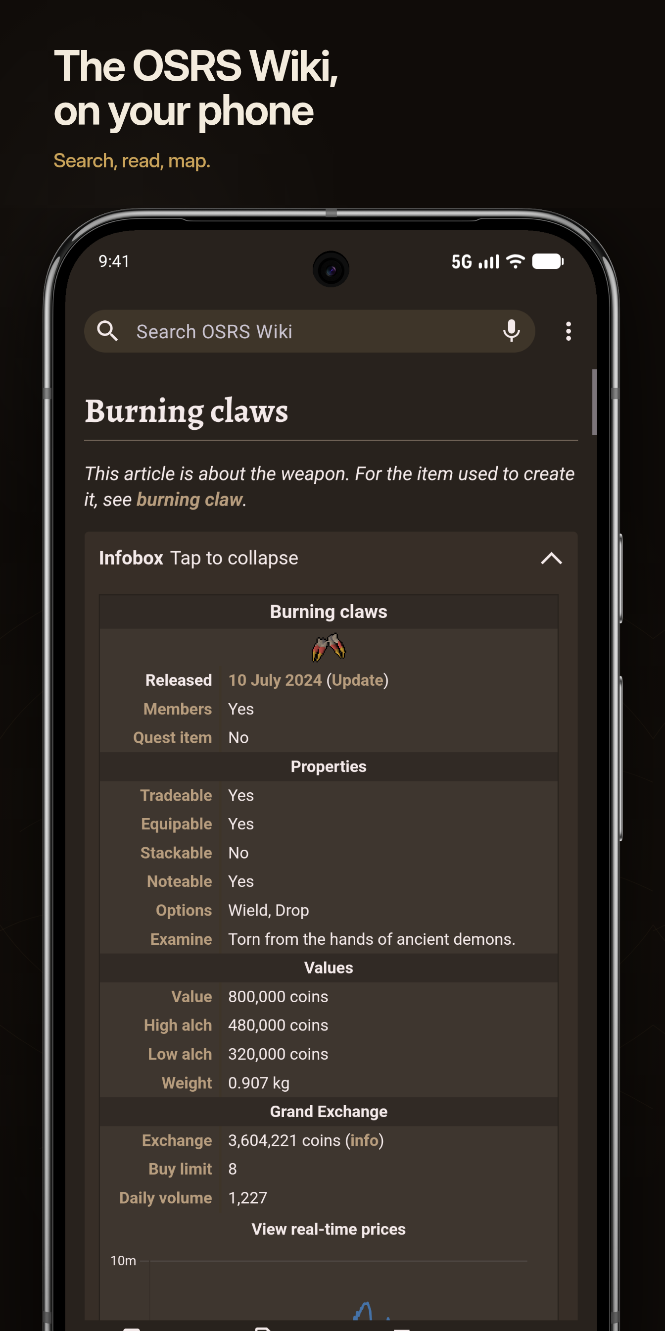 Screenshot of OSRS Wiki