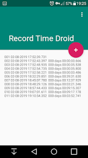 Screenshot of Record Time Droid