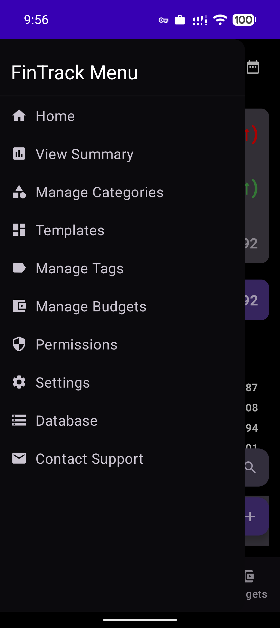 Screenshot of FinTrack - Expense, Money & Finance manager