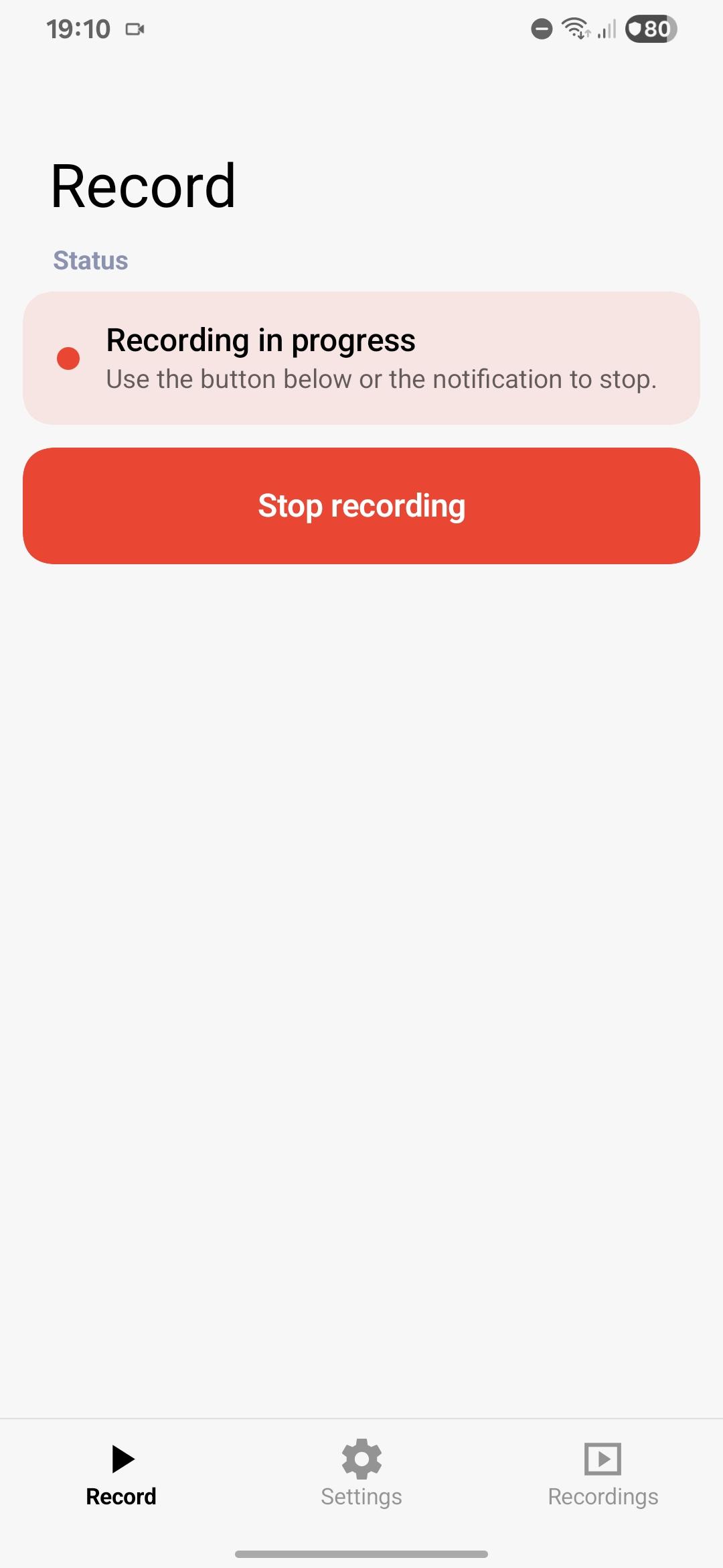 Screenshot of Open Recorder