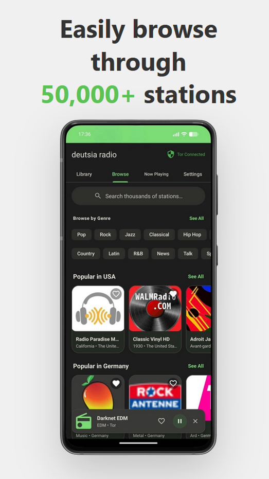 Screenshot of deutsia radio