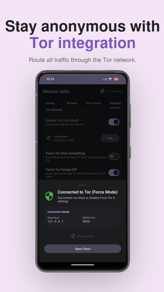 Screenshot of deutsia radio