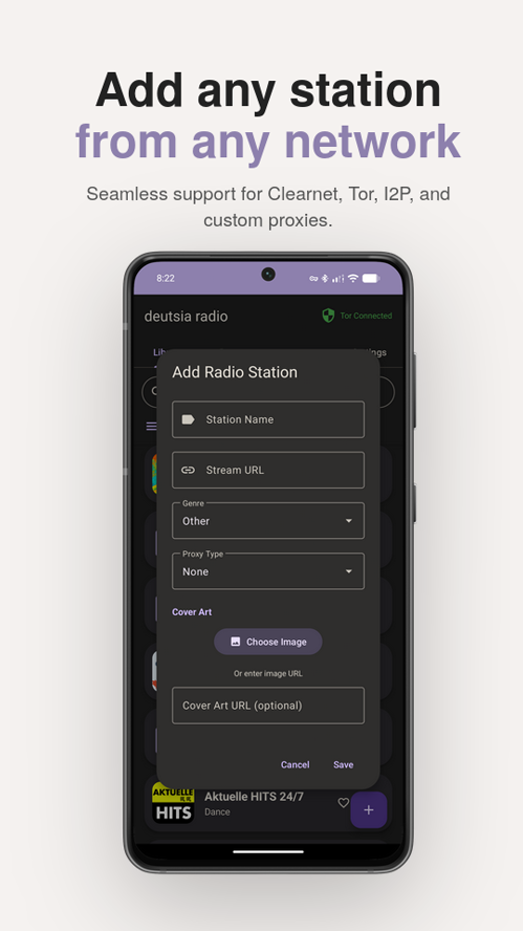 Screenshot of deutsia radio