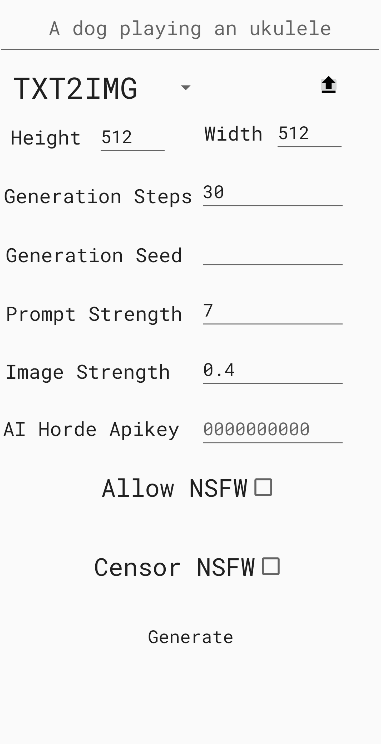 Screenshot of Open Stable Diffusion