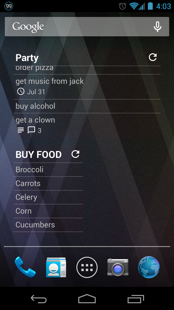Screenshot of Widget for Trello™