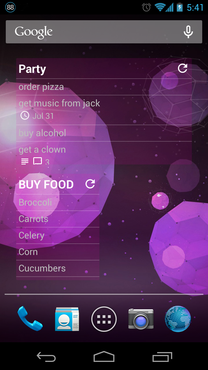 Screenshot of Widget for Trello™