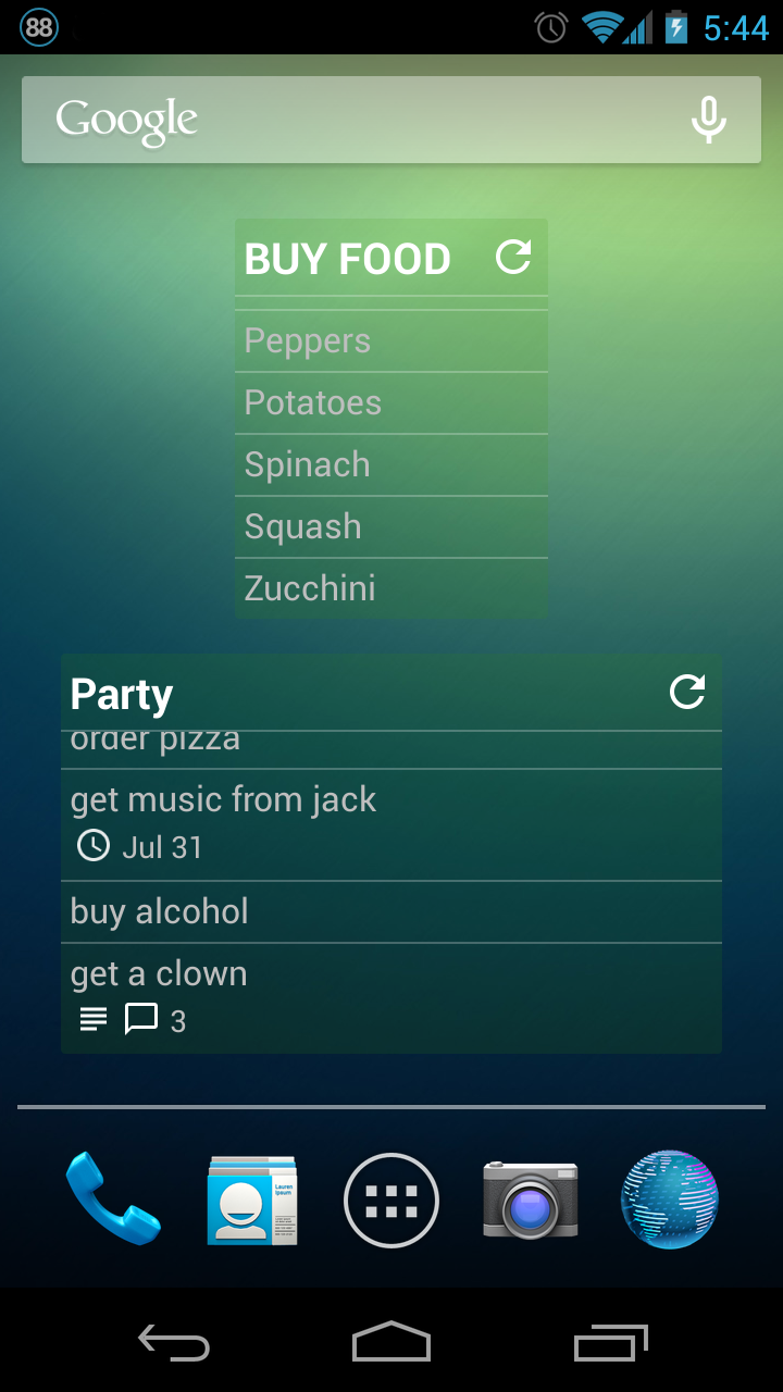 Screenshot of Widget for Trello™