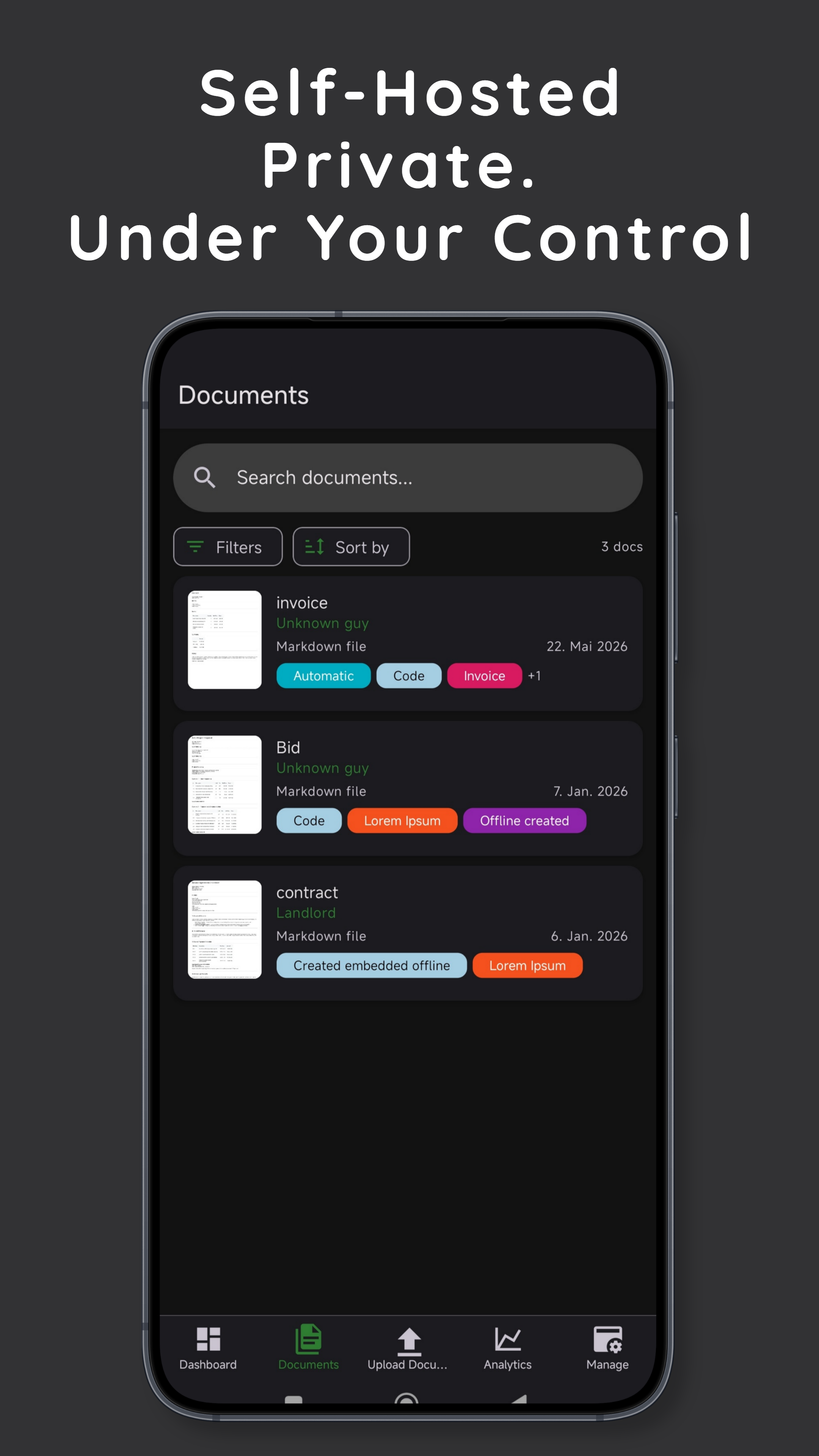 Screenshot of Paperless Native