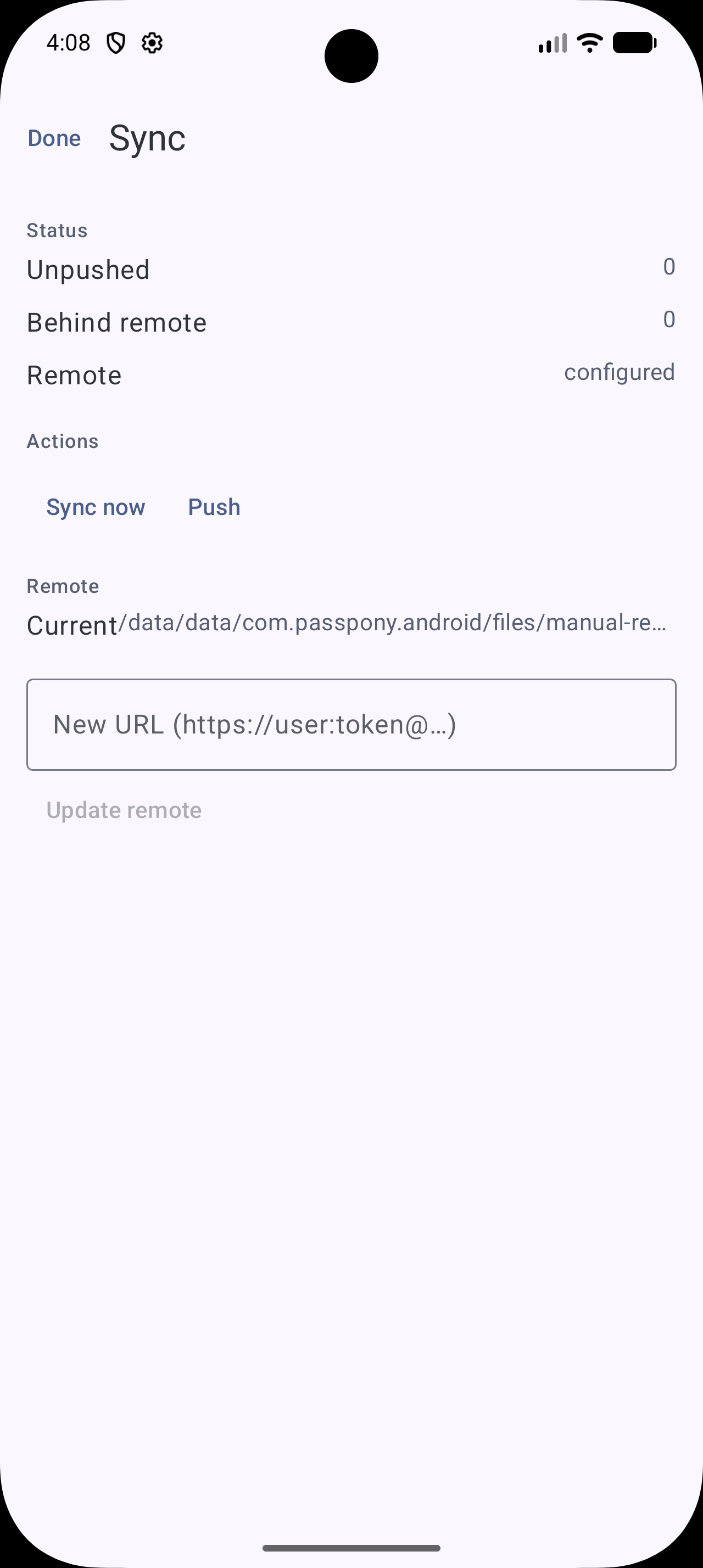 Screenshot of PassPony: Git Password Manager