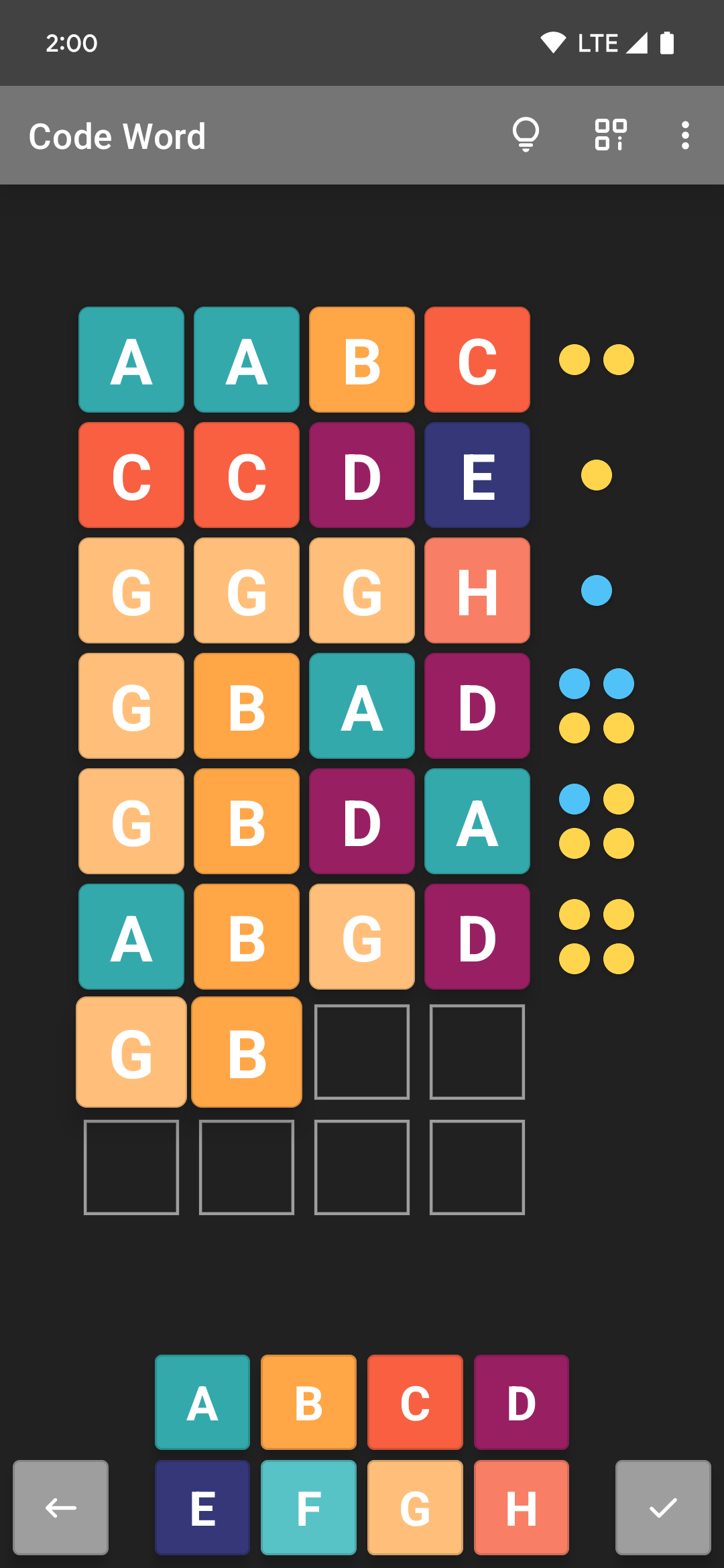 Screenshot of Code Word