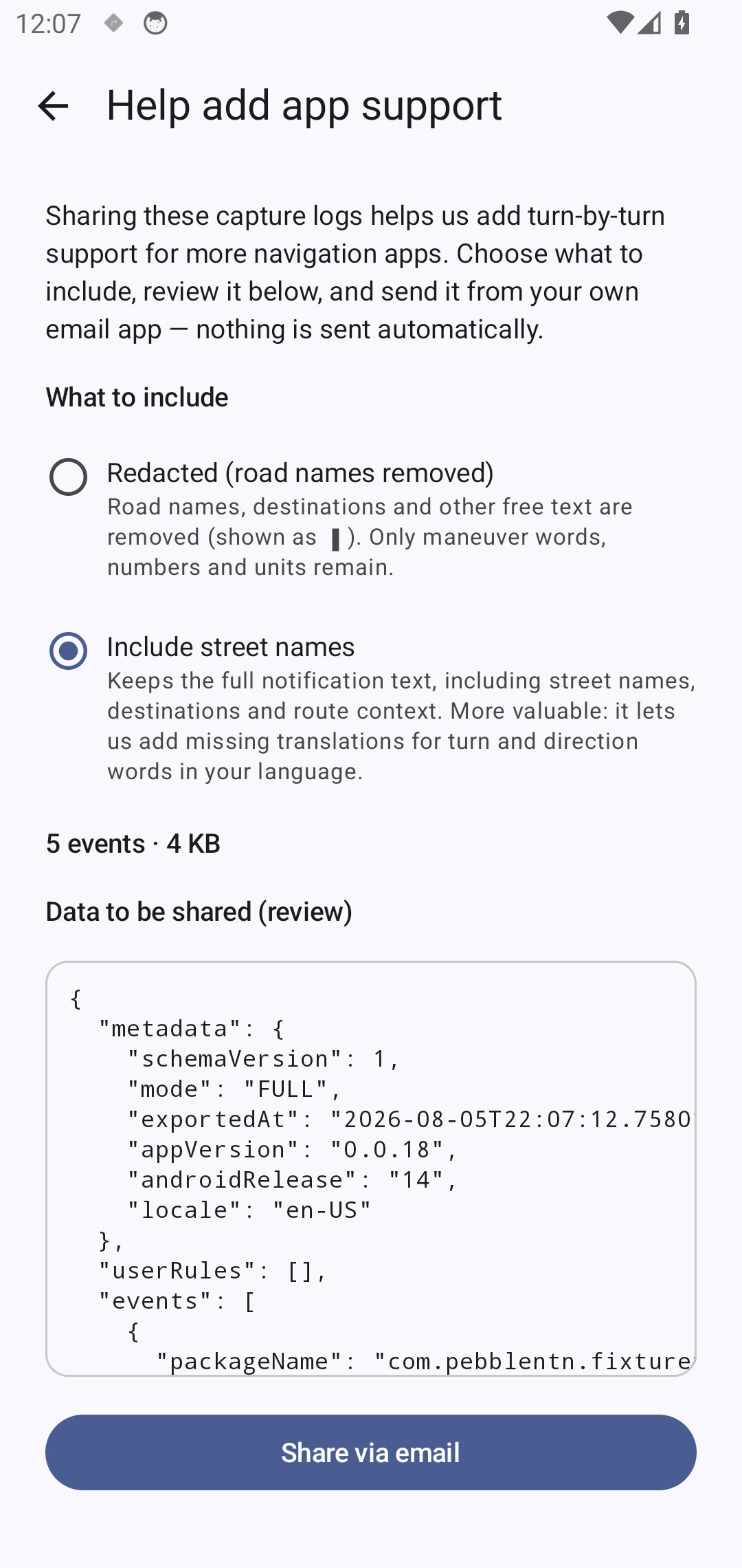 Screenshot of PebbleNTN