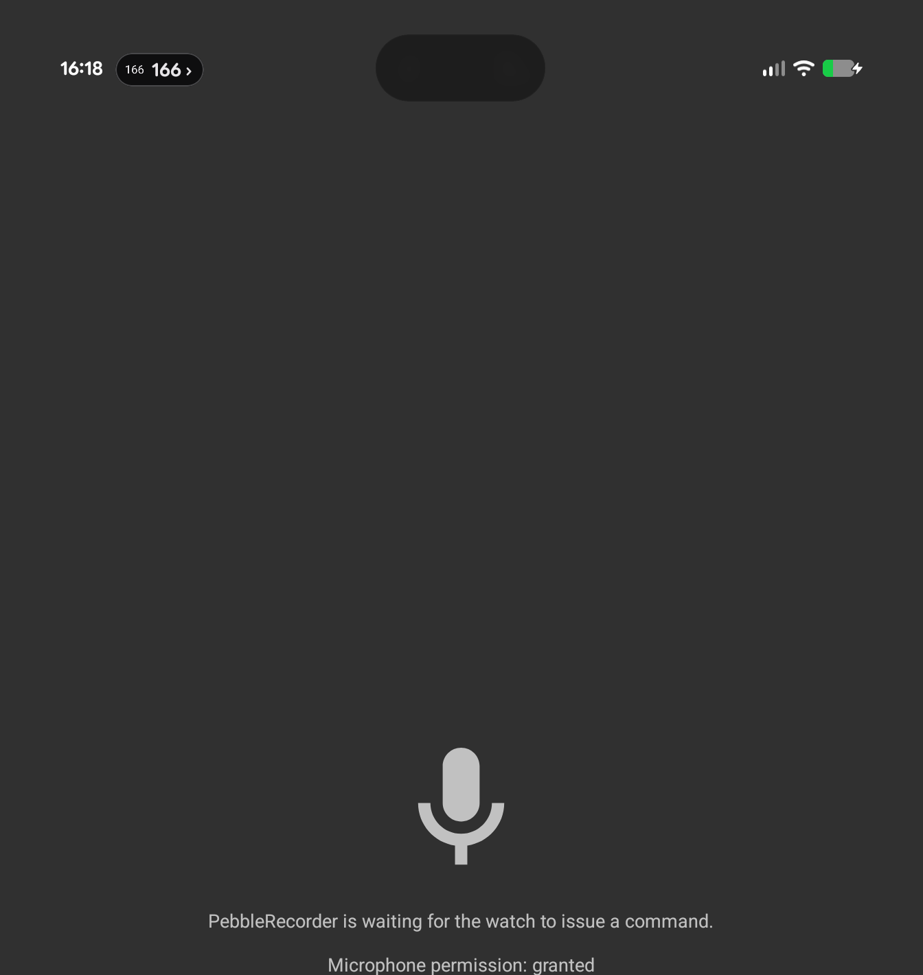 Screenshot of PebbleRecorder