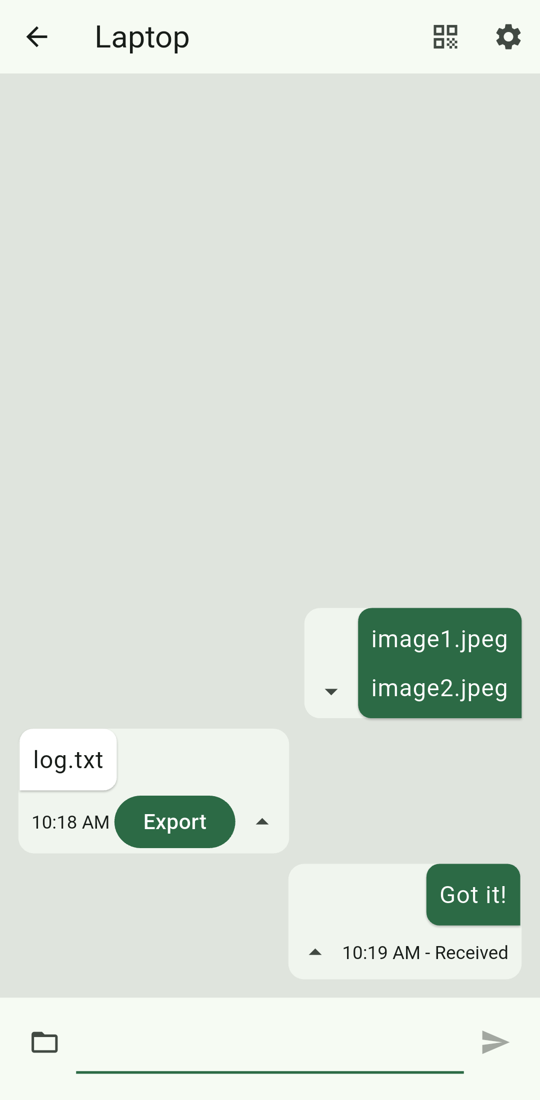 Screenshot of Global Send