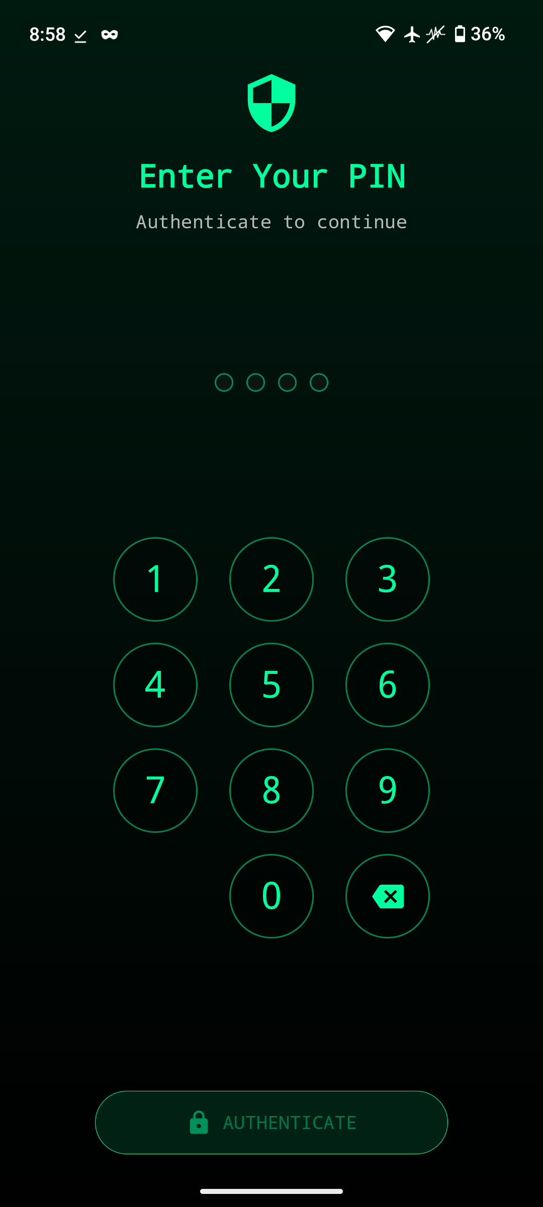 Screenshot of CryptX