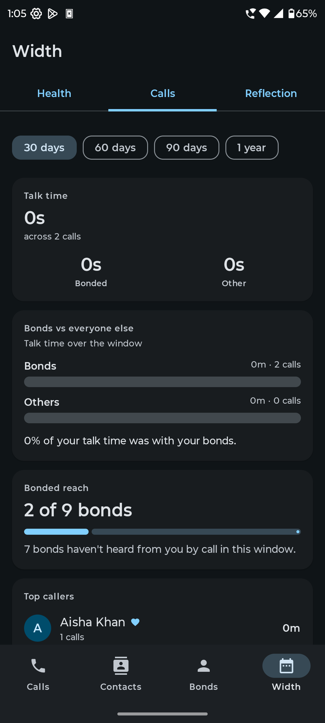 Screenshot of Bondwidth