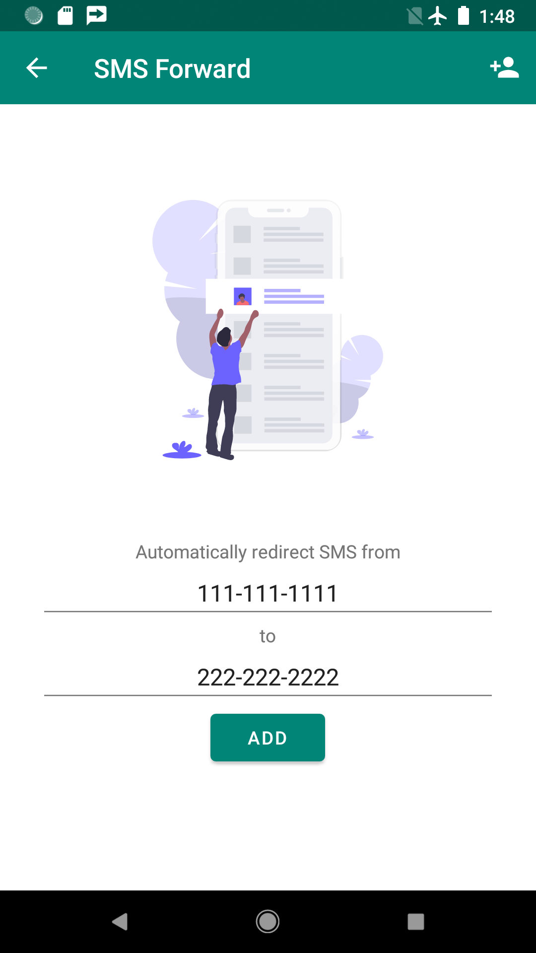 Screenshot of SMS Forward