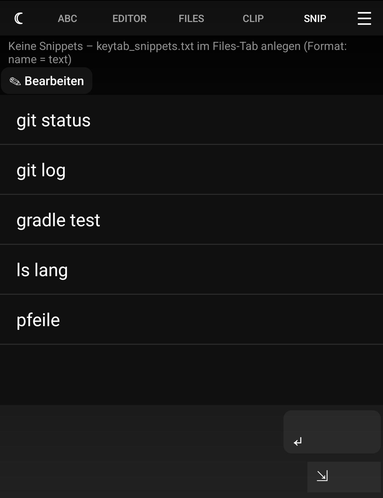 Screenshot of KeyTab
