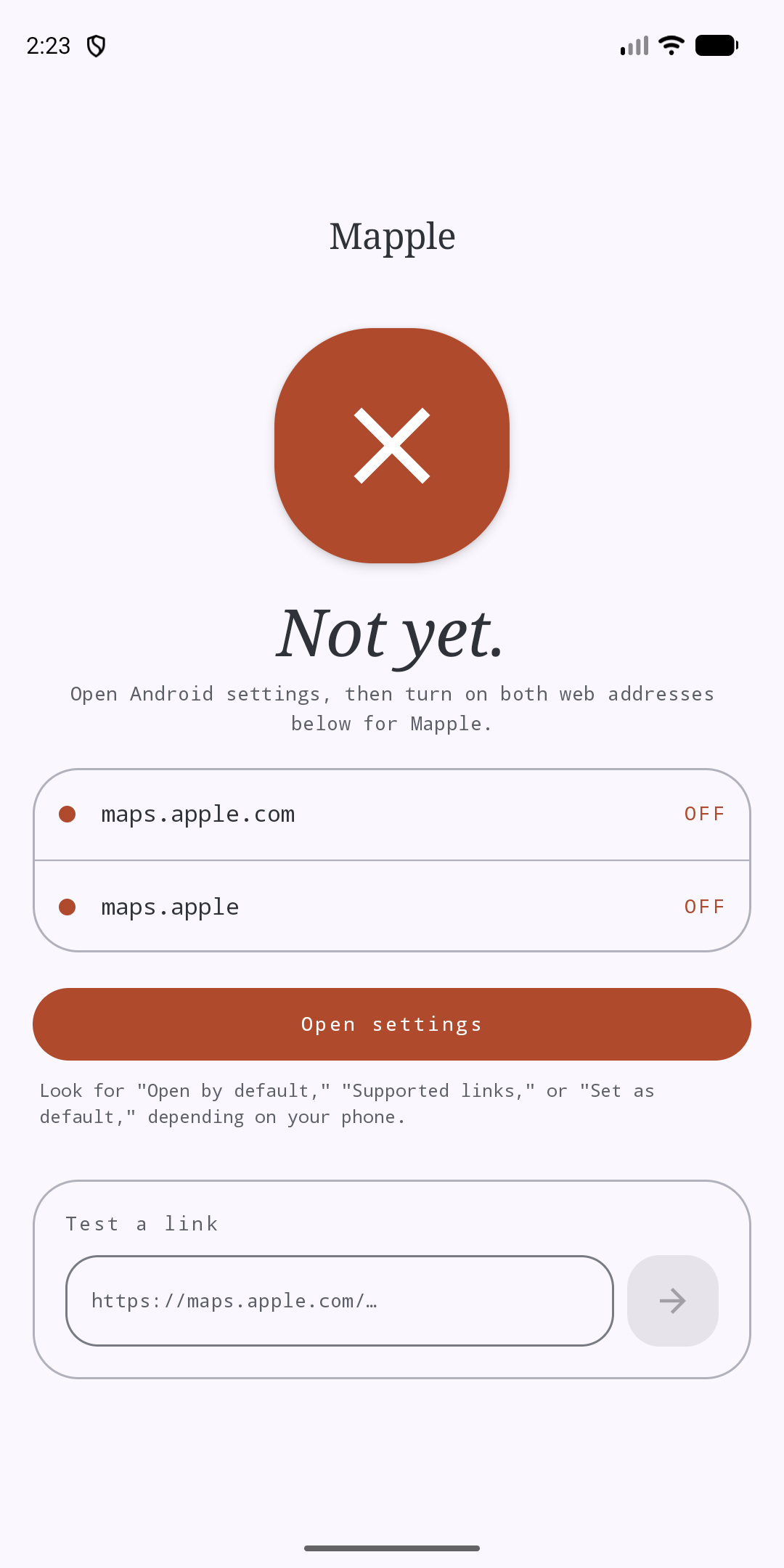 Screenshot of Mapple: Redirect Apple Maps