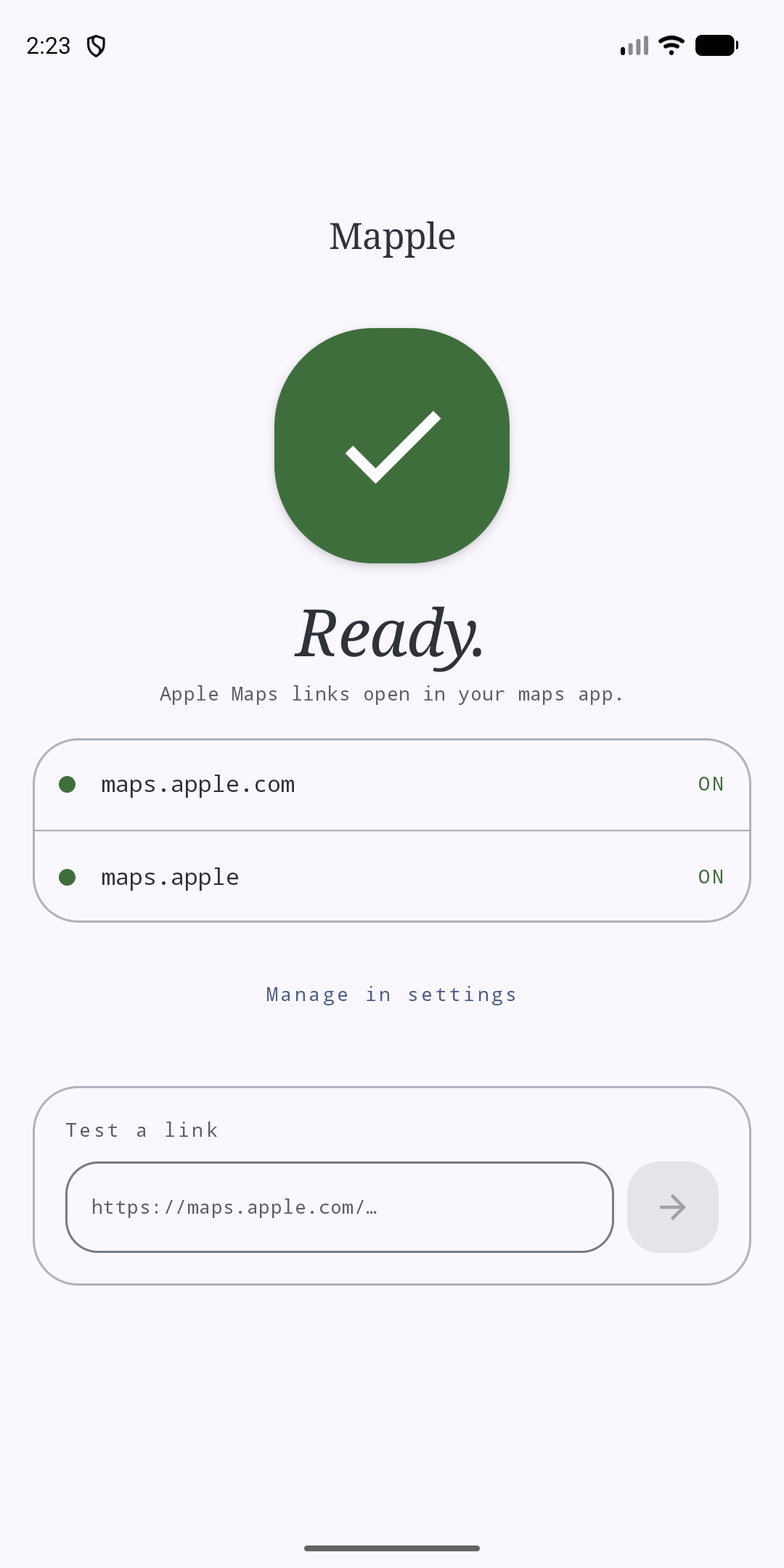 Screenshot of Mapple: Redirect Apple Maps