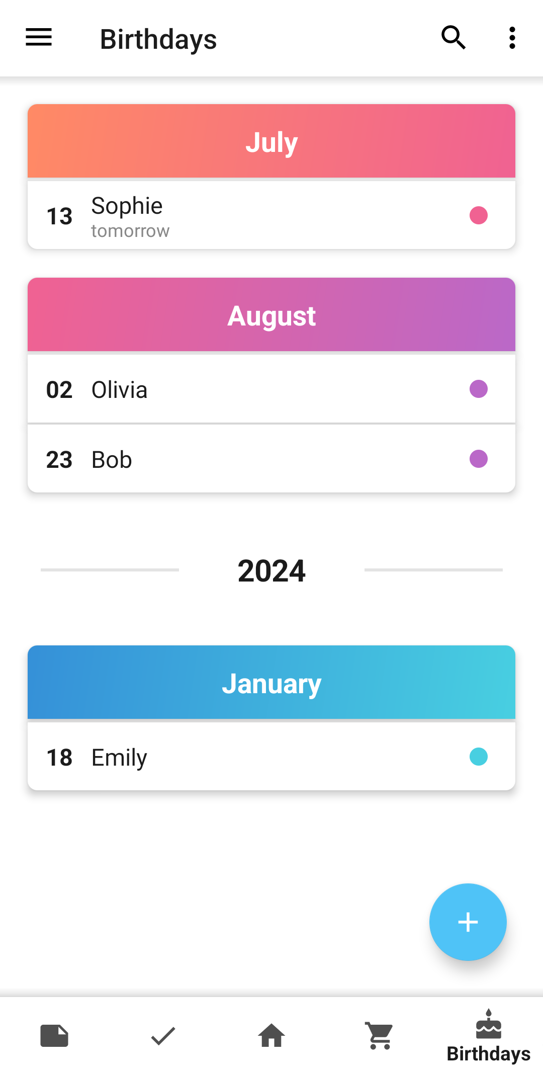 Screenshot of PocketPlan