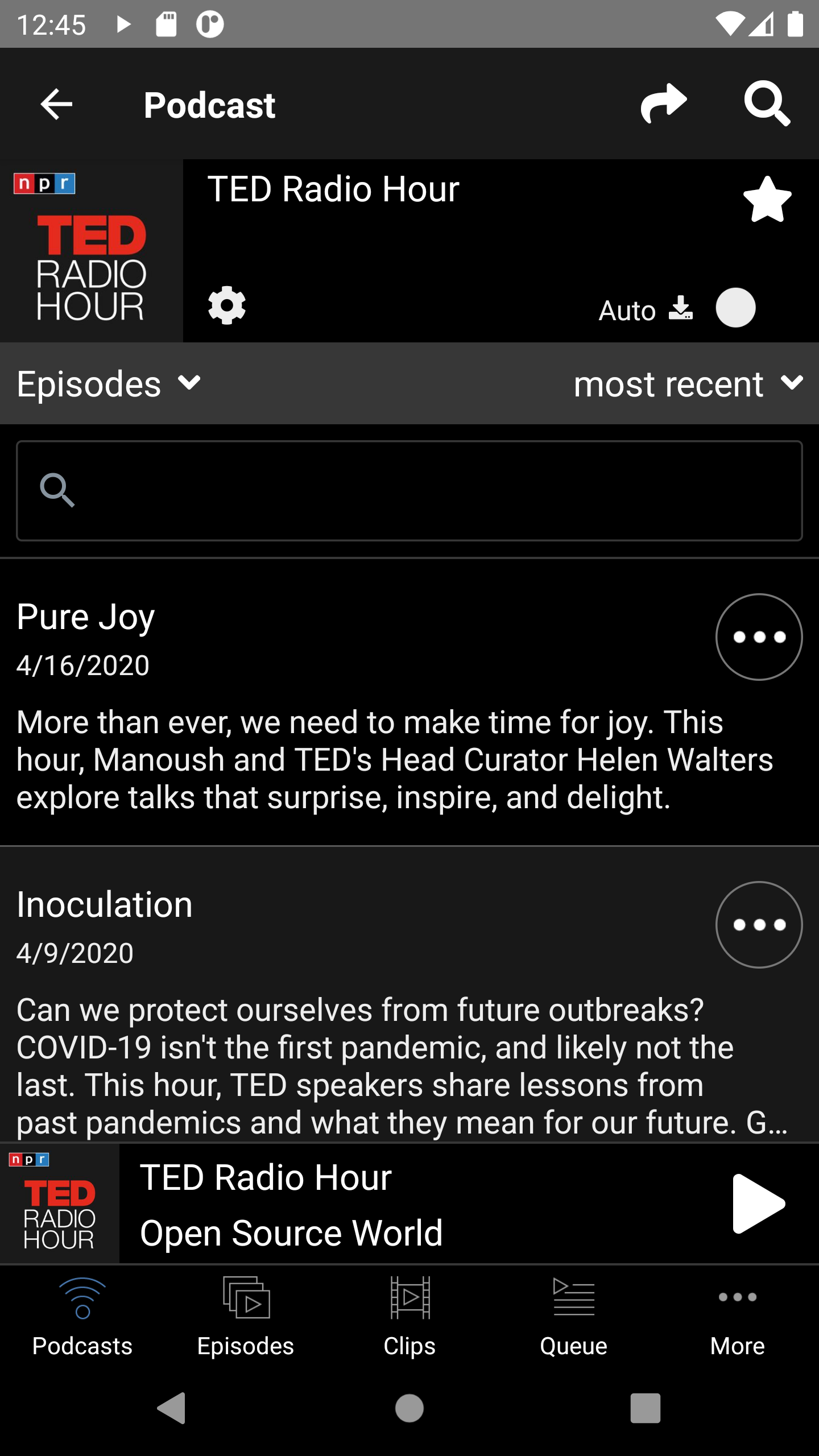 Screenshot of Podverse