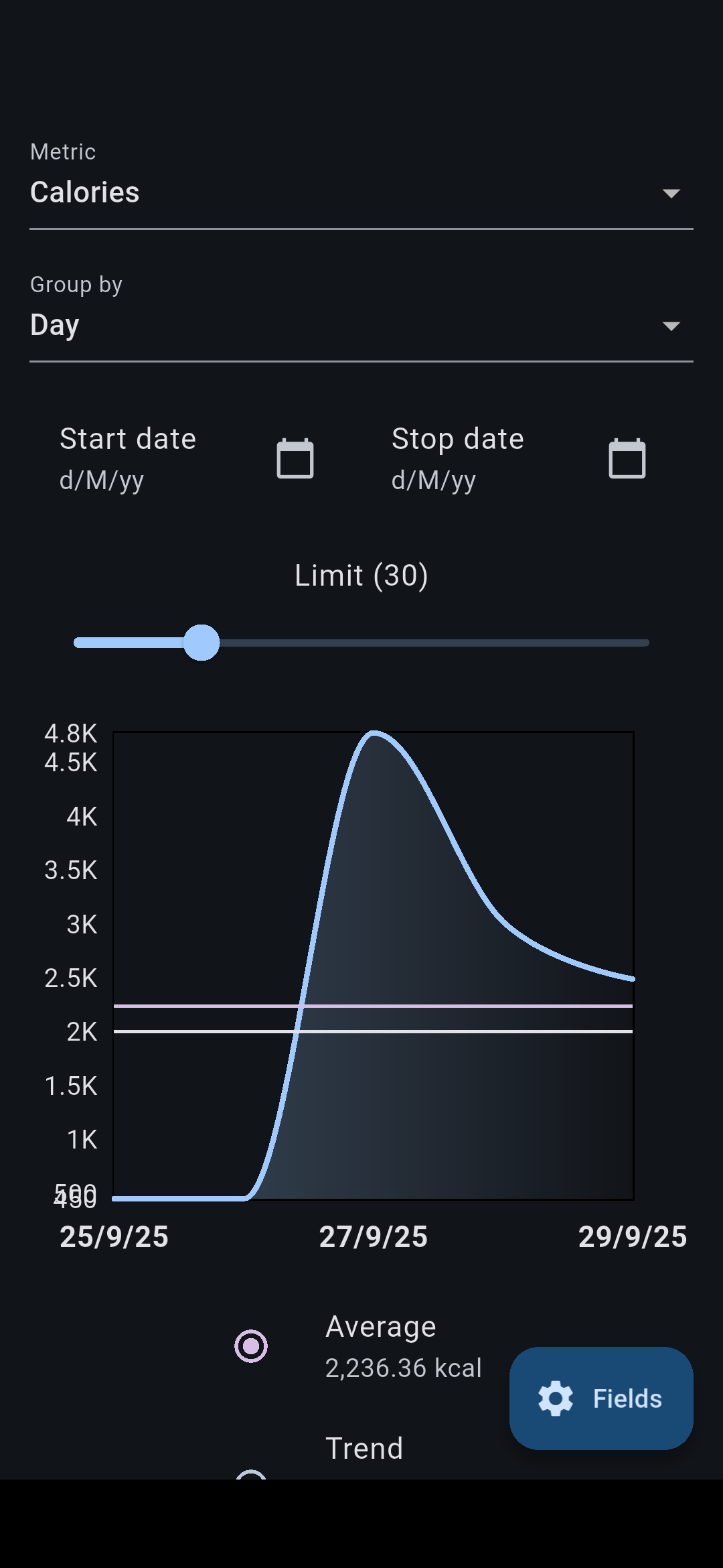 Screenshot of FitBook