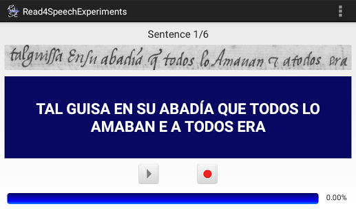 Screenshot of Read4SpeechExperiments