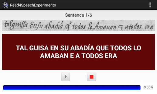 Screenshot of Read4SpeechExperiments