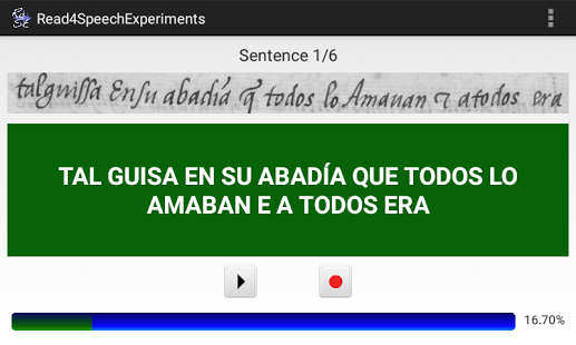 Screenshot of Read4SpeechExperiments