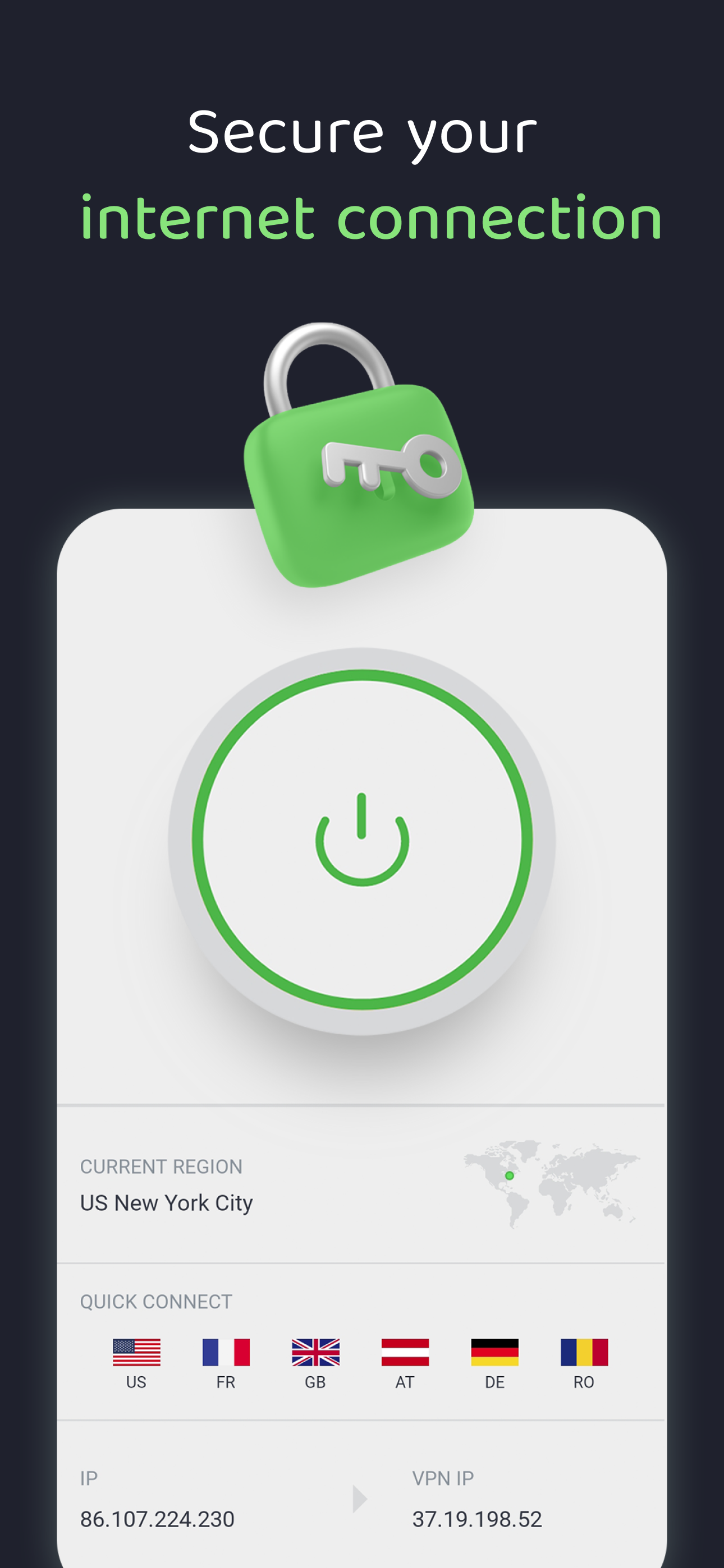 Screenshot of Private Internet Access VPN
