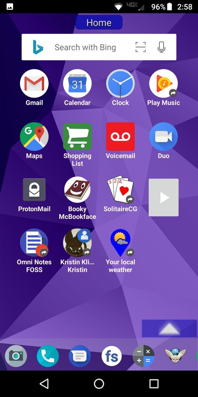 Screenshot of LaunchTime Homescreen