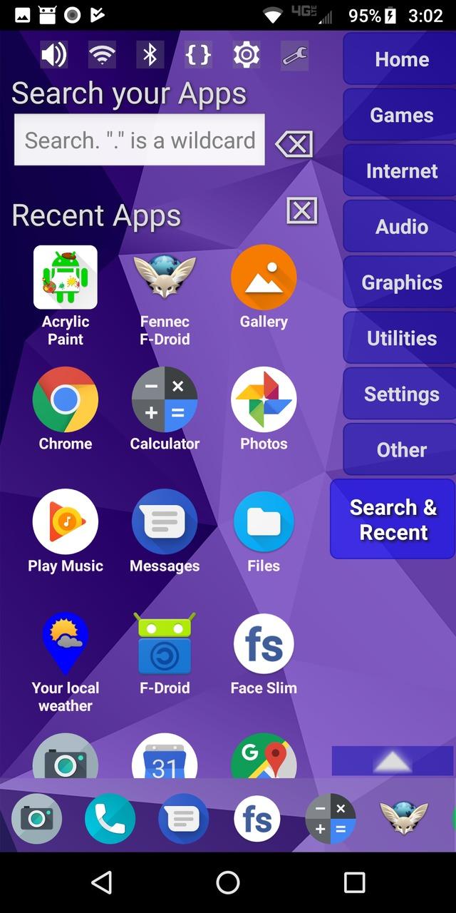 Screenshot of LaunchTime Homescreen