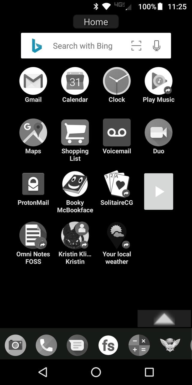 Screenshot of LaunchTime Homescreen