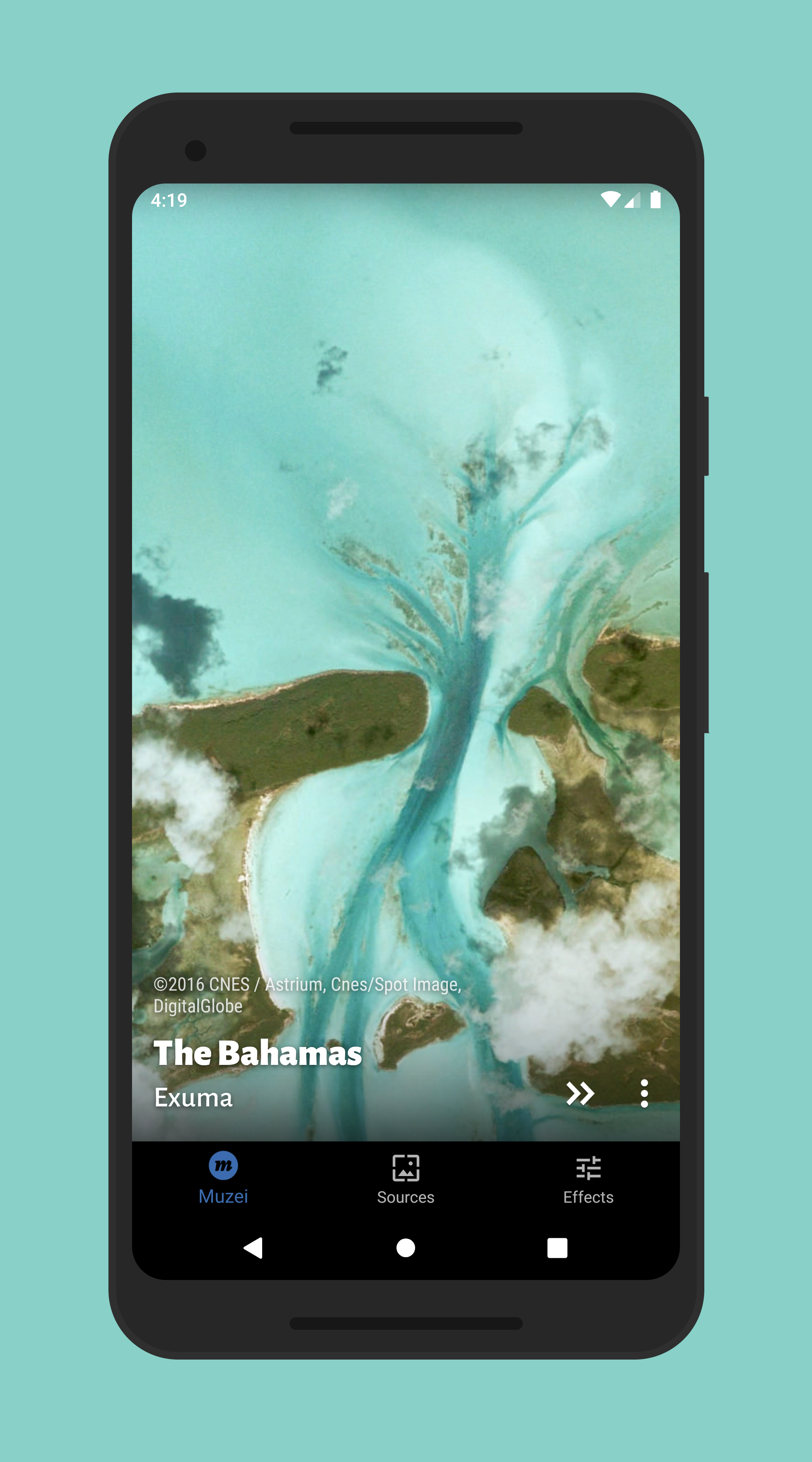 Screenshot of Earth View for Muzei