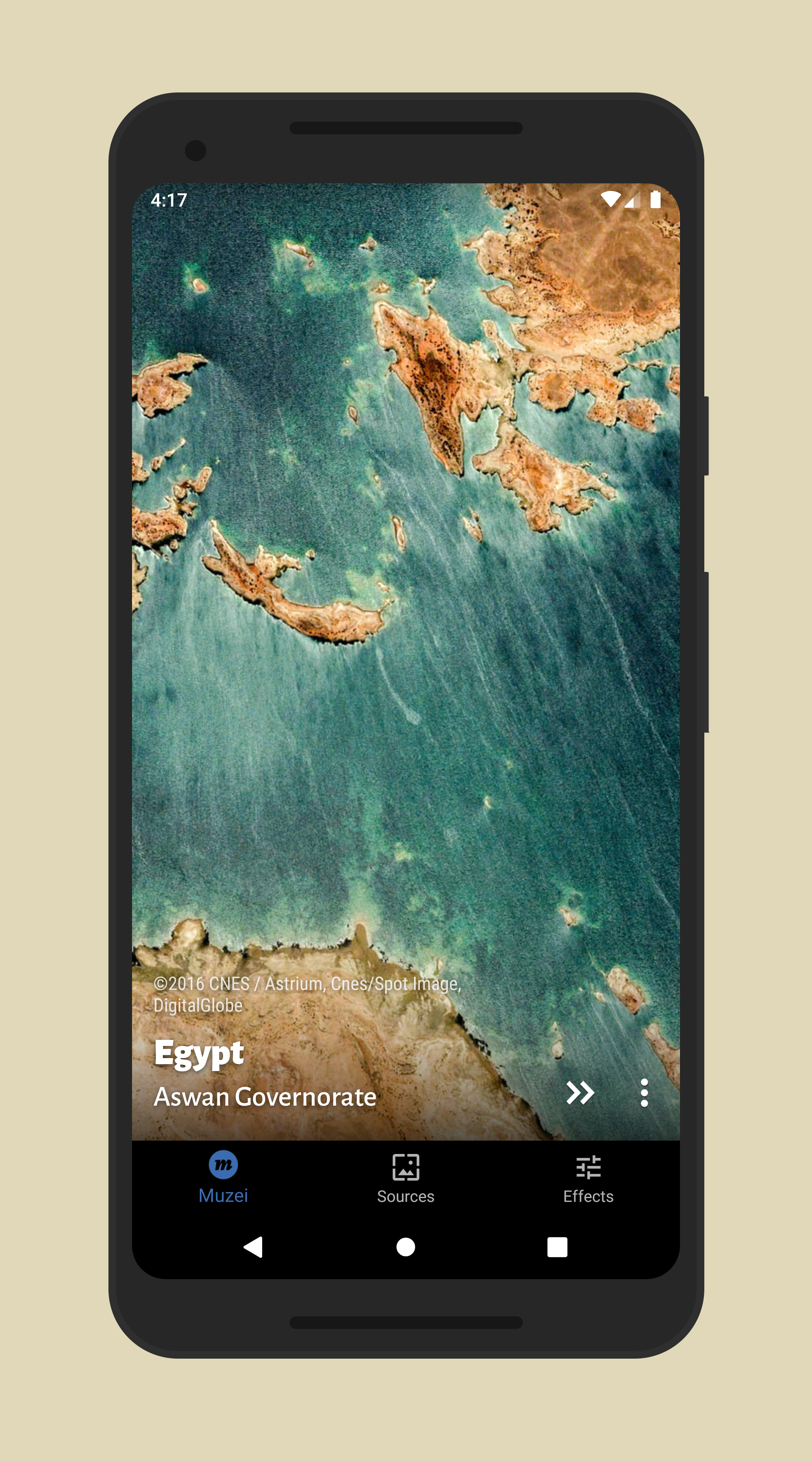 Screenshot of Earth View for Muzei
