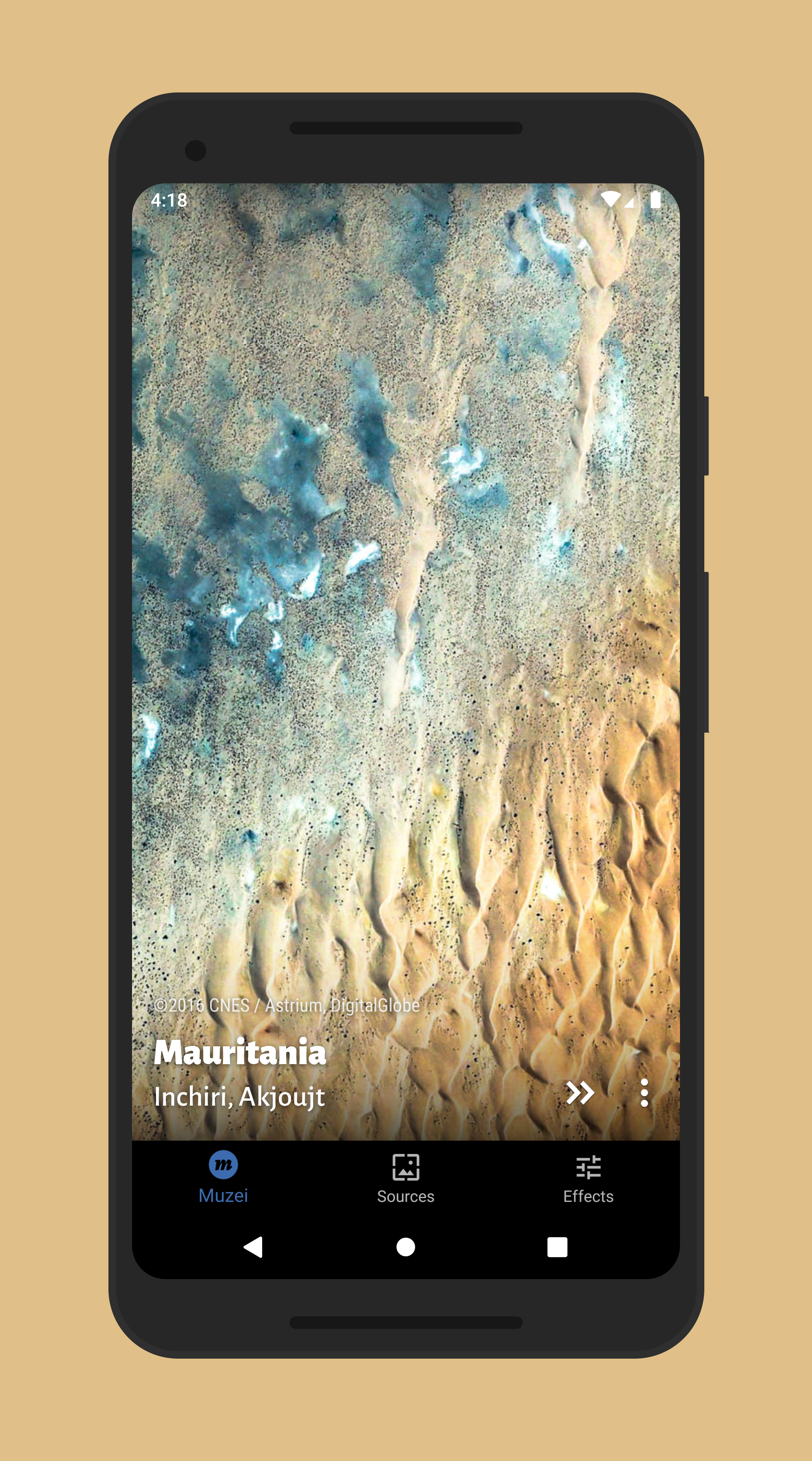 Screenshot of Earth View for Muzei