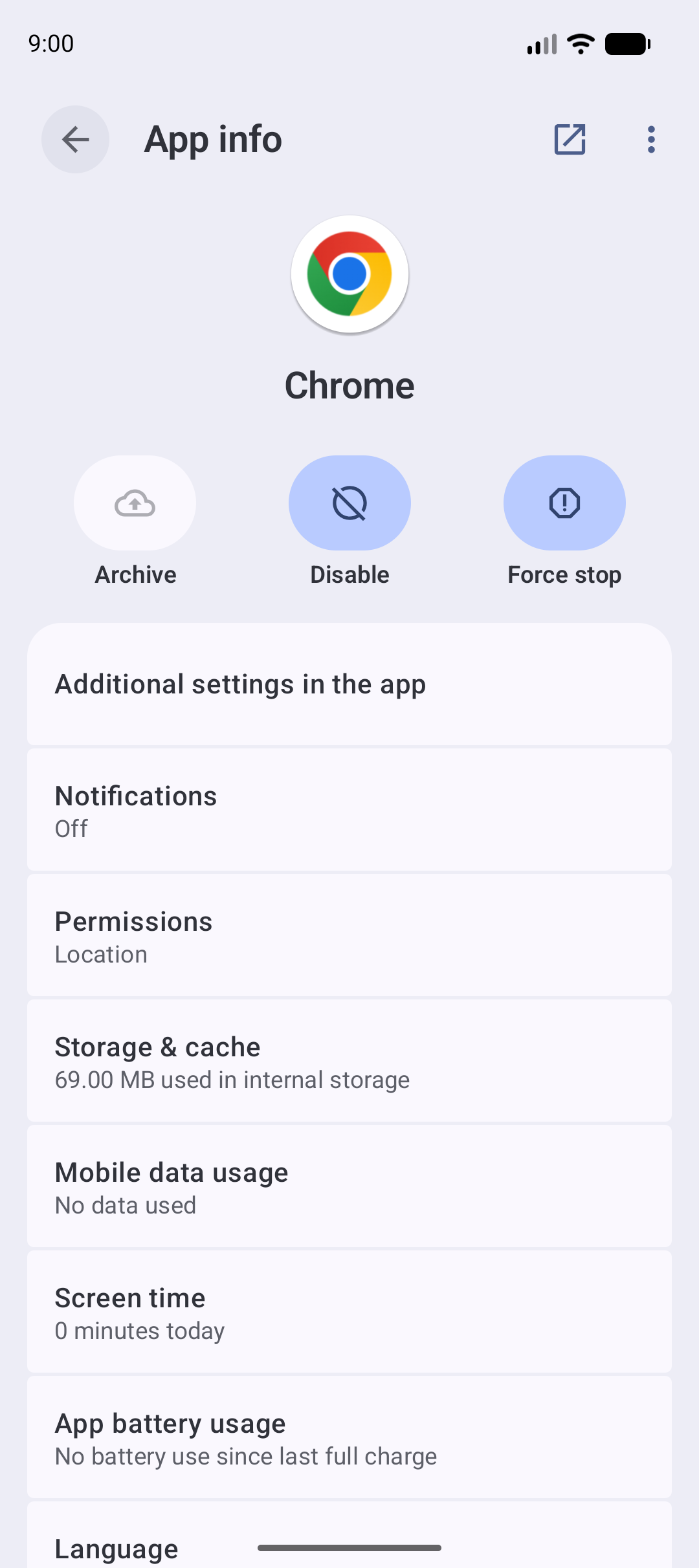 Screenshot of Force Stop Helper