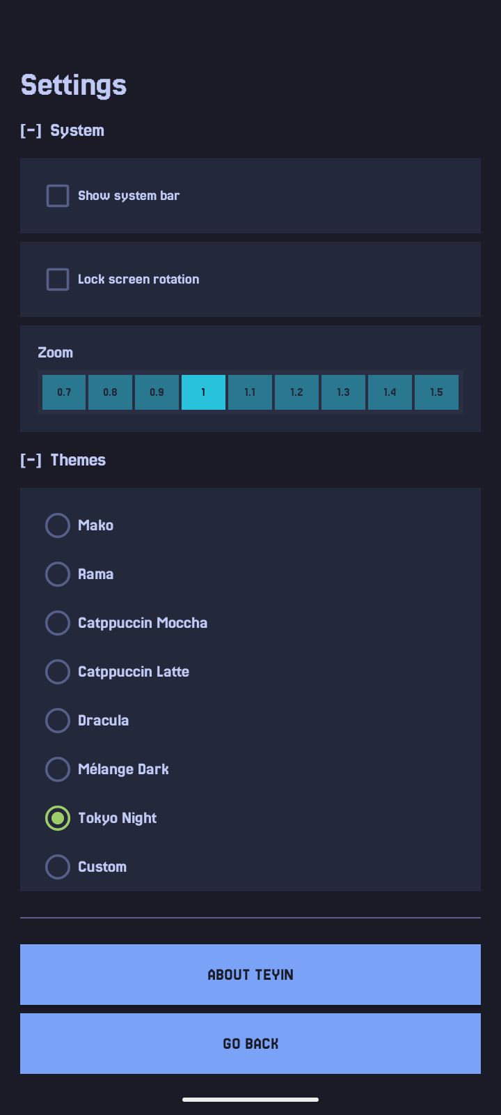 Screenshot of Teyin