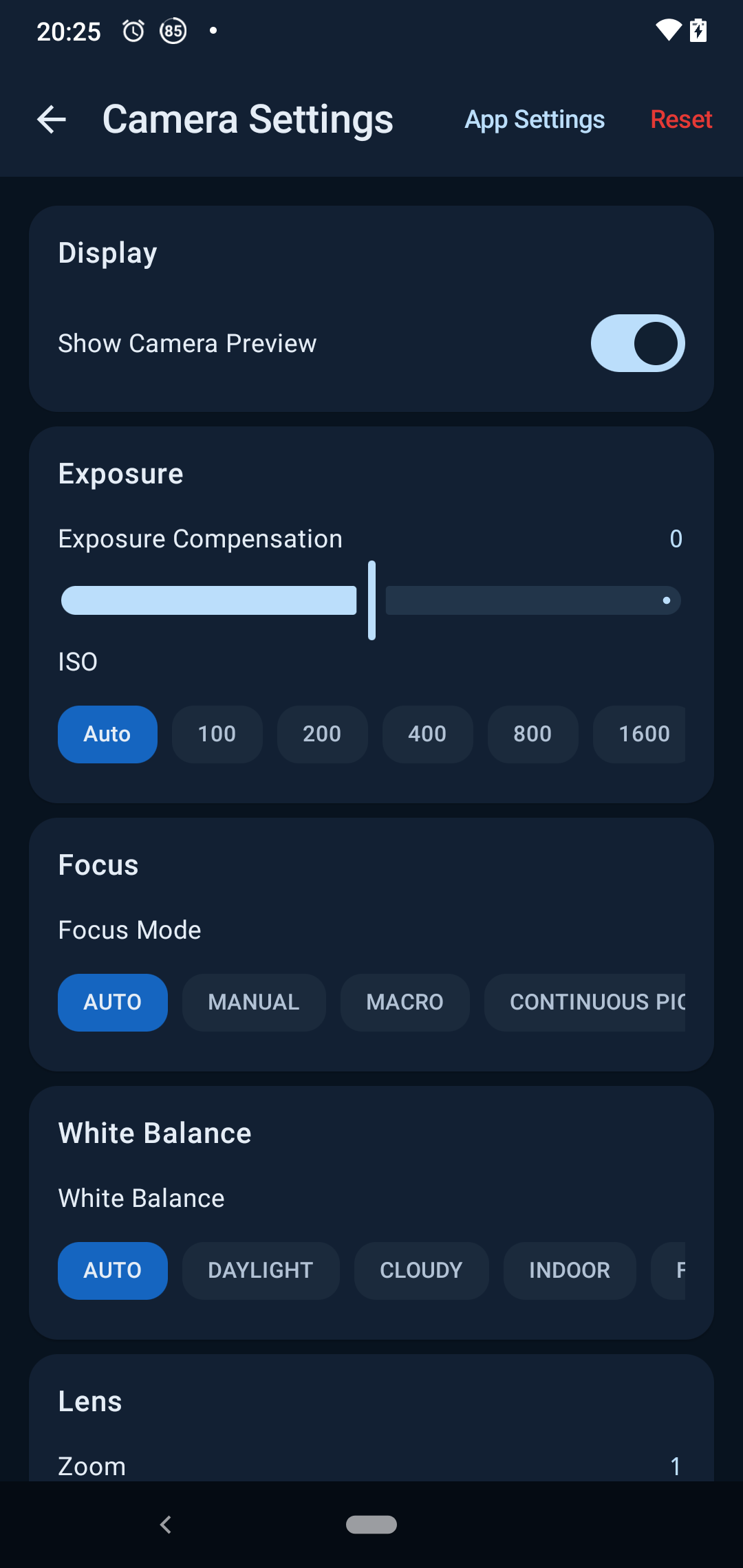 Screenshot of LensCast