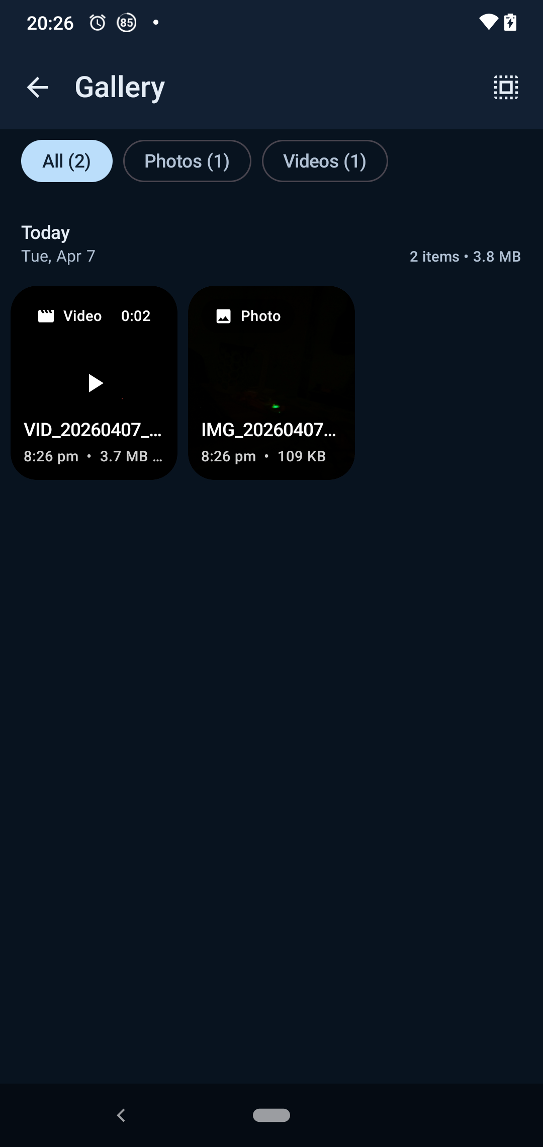 Screenshot of LensCast