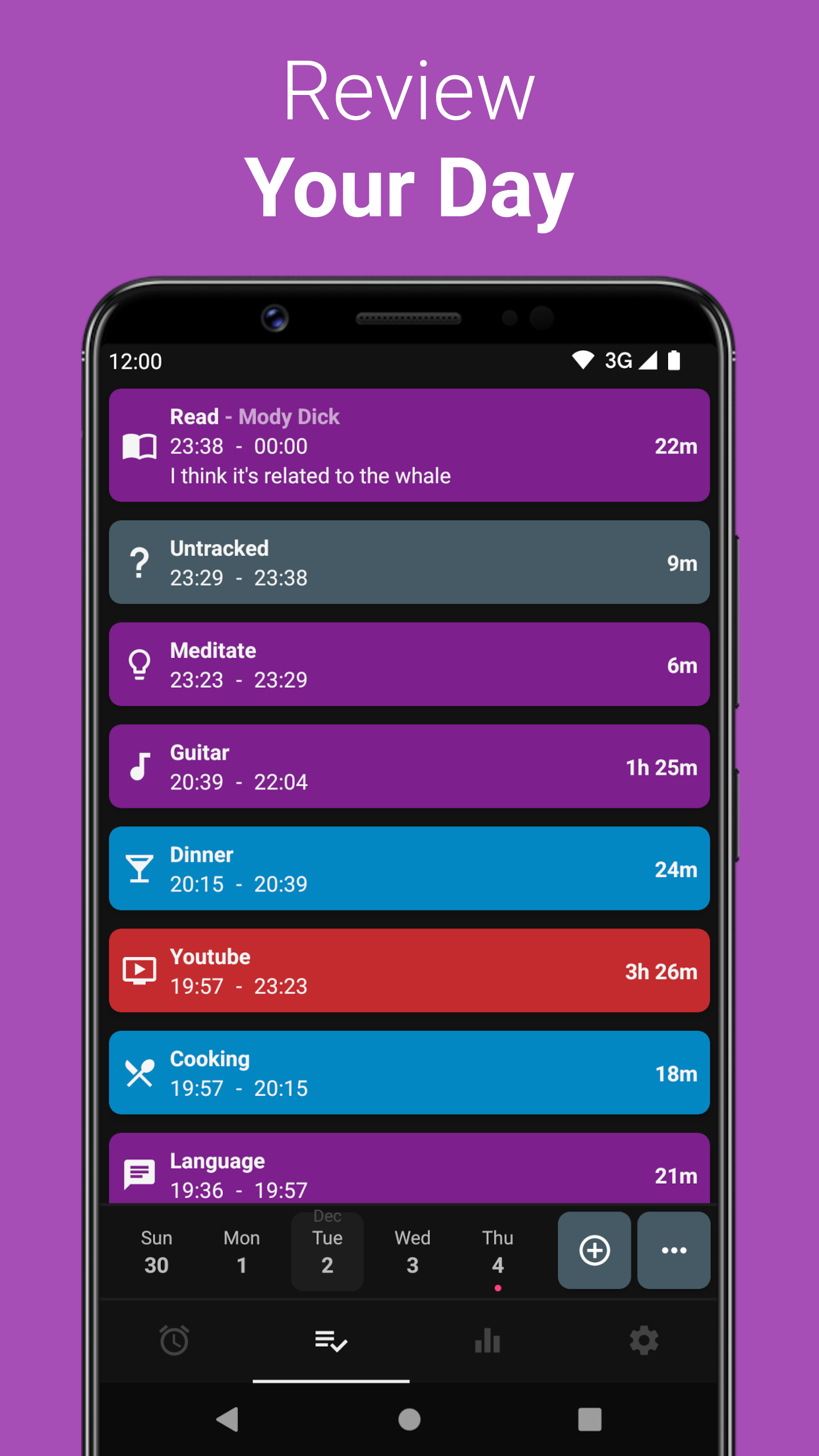 Screenshot of Simple Time Tracker